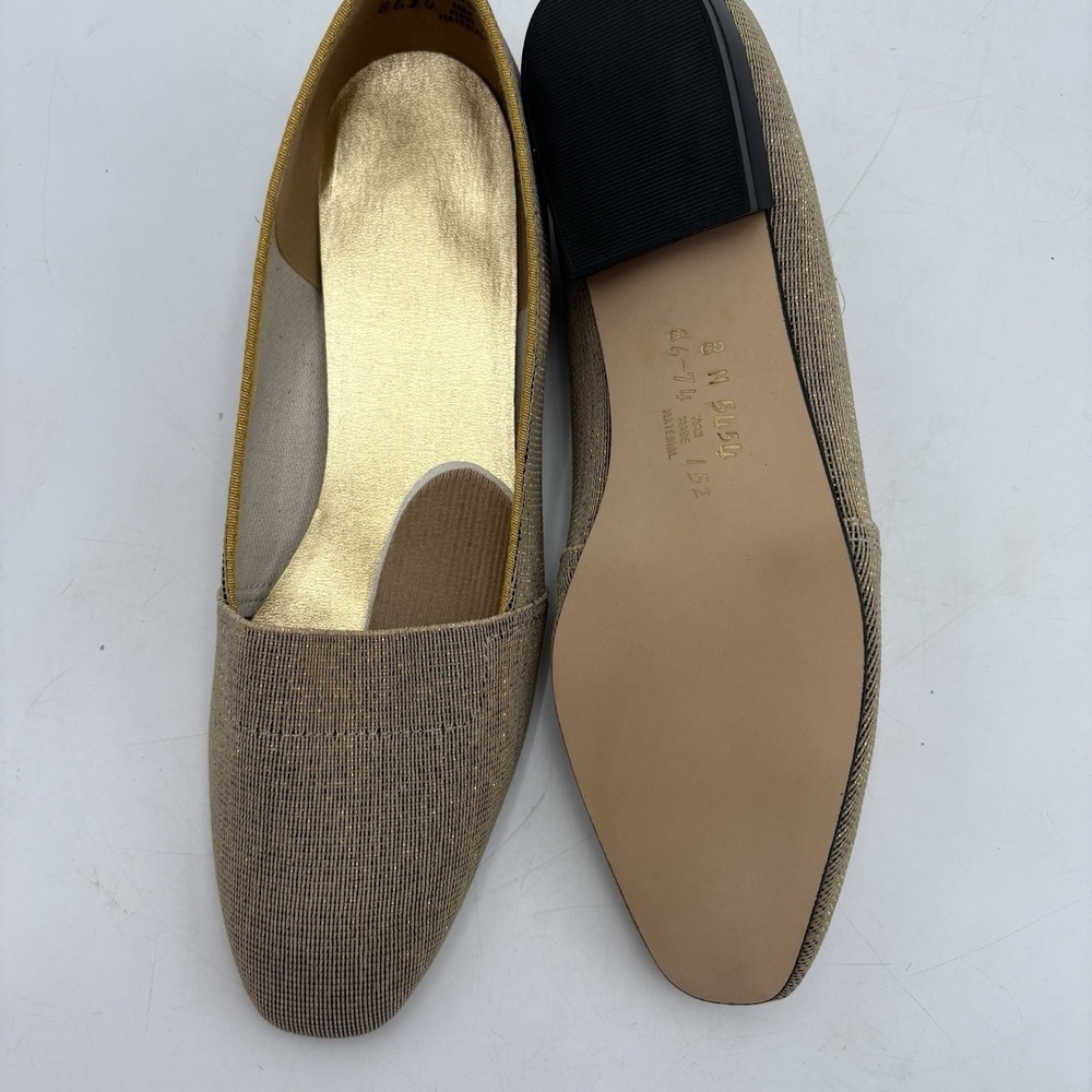 Beacon USA Womens 8M Sparkle Champagne Loafers‎ Low Heel NOS Vintage - Picture 6 of 7